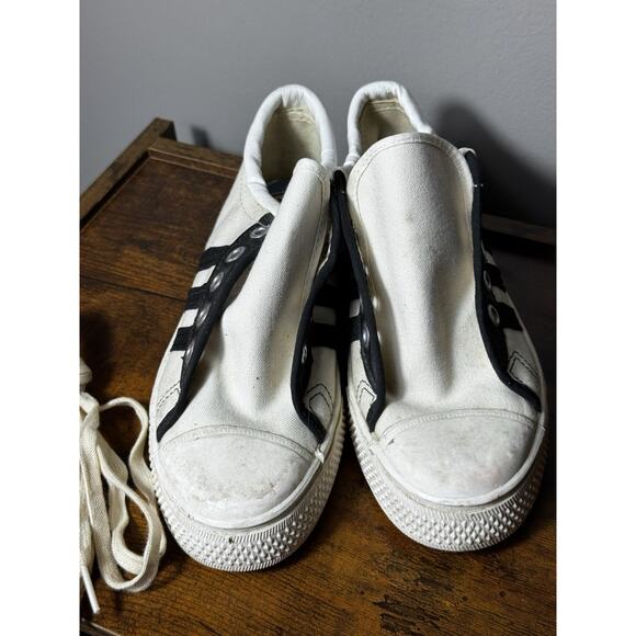 VTG 60s Converse Chuck Taylor Canvas Sneakers Made in USA Size 1.5 Rare 3 Stripe - Picture 2 of 6